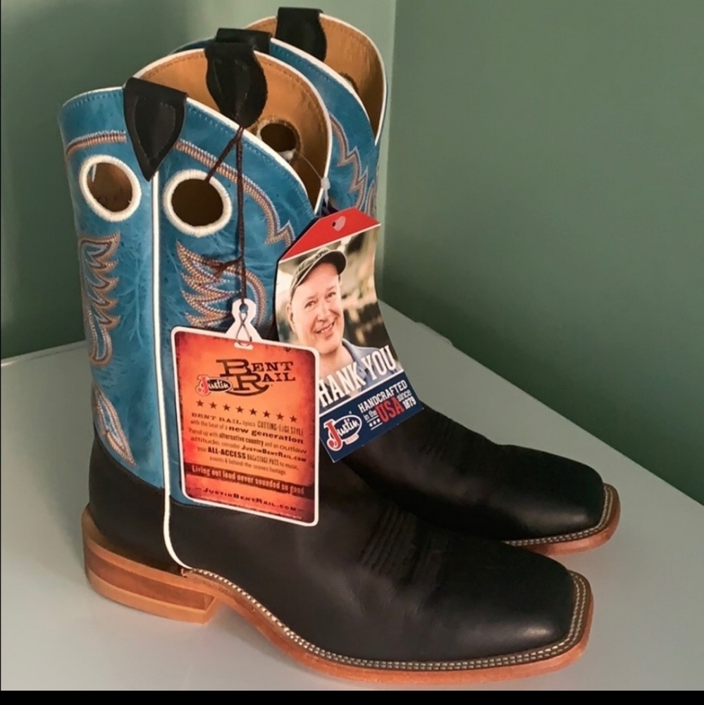 Justin Bent Rail Boots NIB MEN’s